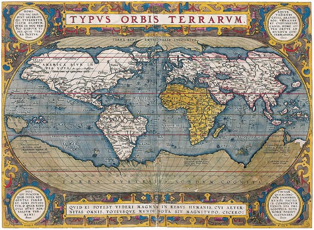 Ortelius Typus Orbis Terrarum reproduction catalogued as 1587
